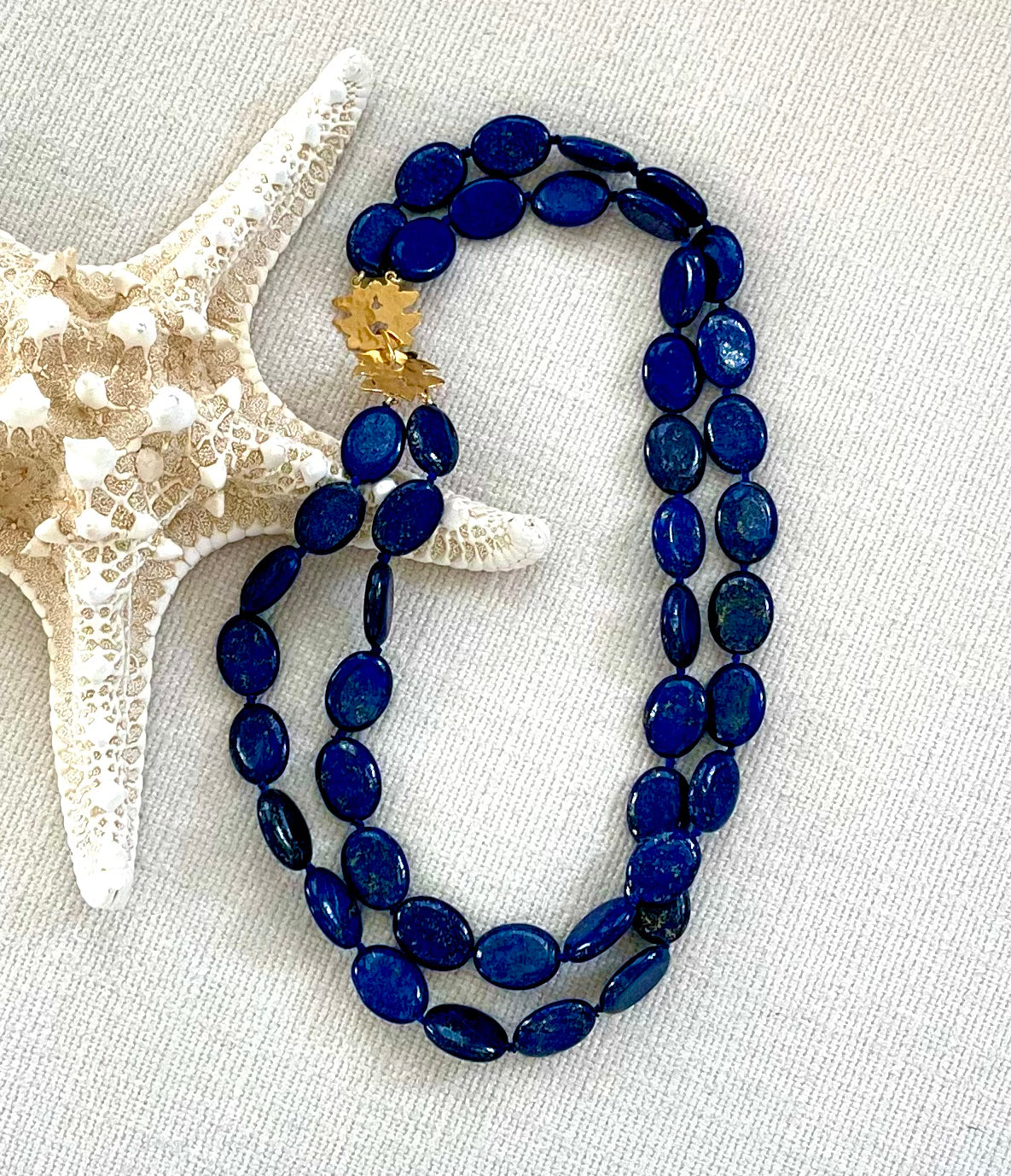 Lapis Two Strand Necklace with Kleck Clasp