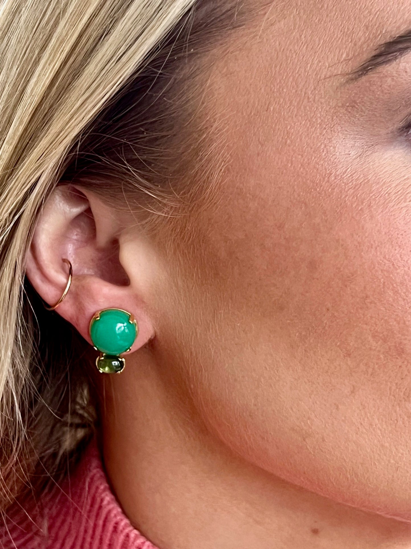 Crystaphase & Green Tourmaline Earrings